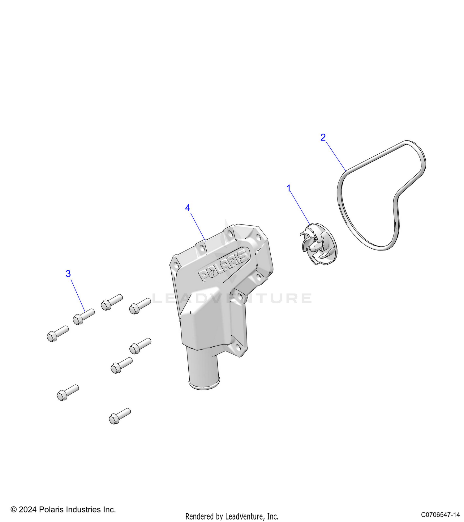 ENGINE, WATERPUMP IMPELLER and COVER - D26M4A57B4/G57B4/U57B4/W57B4 (C0706547-14)