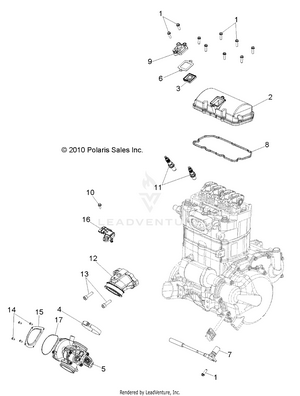 Engine, Throttle Body And Valve Cover - R11vh76/vy76 All Options (49rgrthrottlebody11rzrs) Schematic