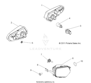 Electrical, Headlights, Taillights And Bulbs - A18daa50b7 (49rgrtaillamps12rzr570) Schematic