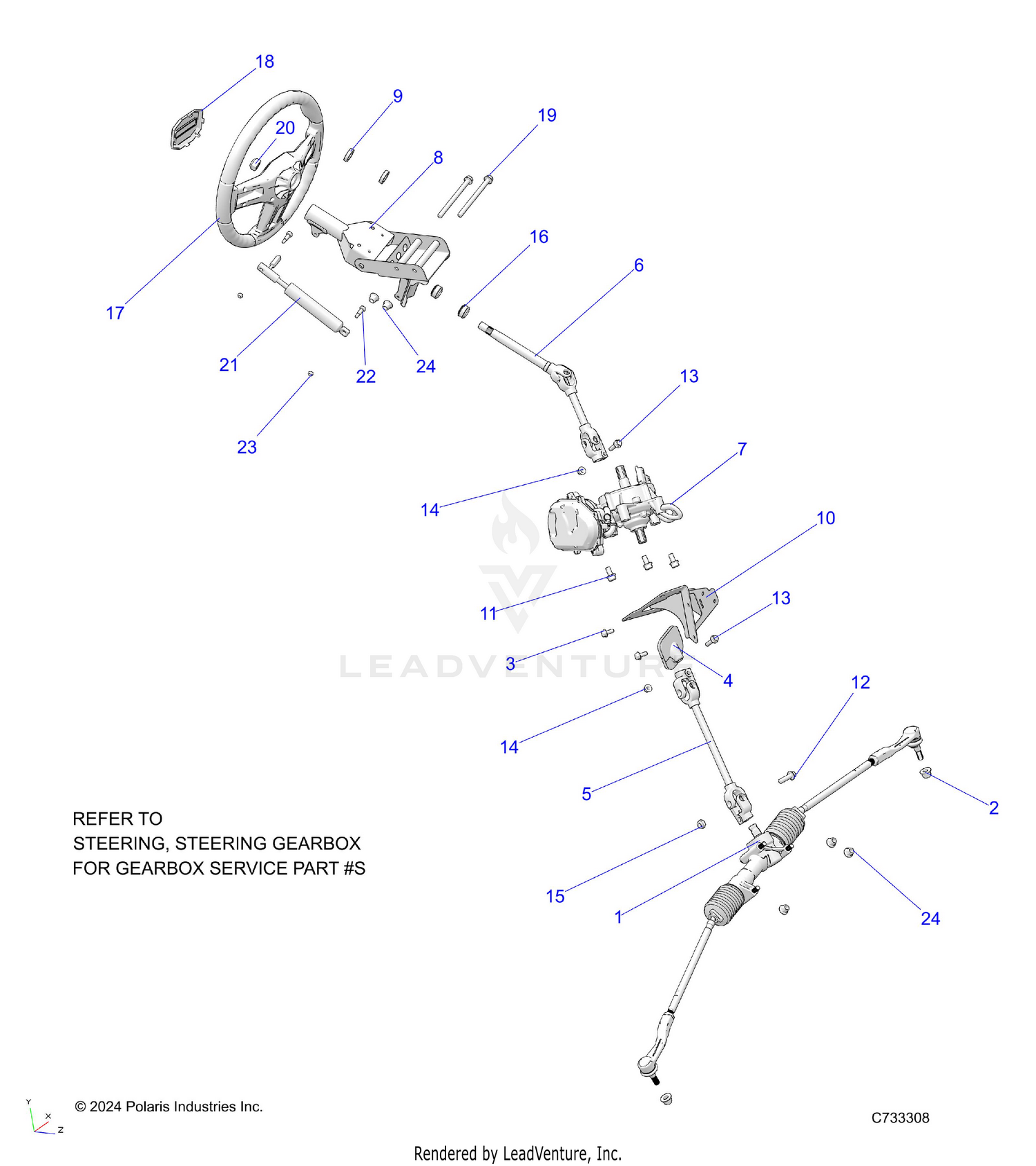 STEERING, STEERING ASSEMBLY - R26T6E99NJ (C733308)
