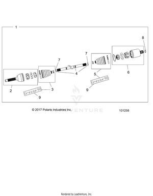 Drive Train, Front Drive Shaft - A19sea50b1/b7/see50b7/b3/seg50b4 [101258] Schematic