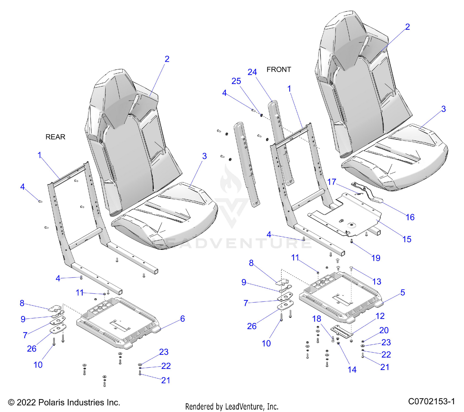 BODY, SEAT ASM. AND SLIDER