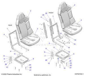 Body, Seat Asm. And Slider - G23gmk99a/99b (c0702153-1) Schematic