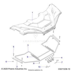 Body, Front Storage Cover - A21sez57am/an/bm/bn (c0211236-10) Schematic