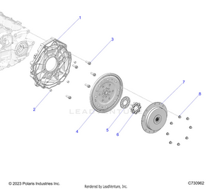 Engine, Transmission Adaptor And Flex Plate  - R25xaw1rb9/bd/bm (c730962) Schematic