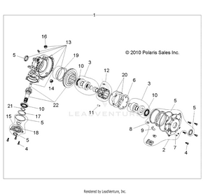 Drive Train, Front Gearcase (built 9/28/10 And After) - A11mh46ax/az (49rgrtransintl1332956) Schematic