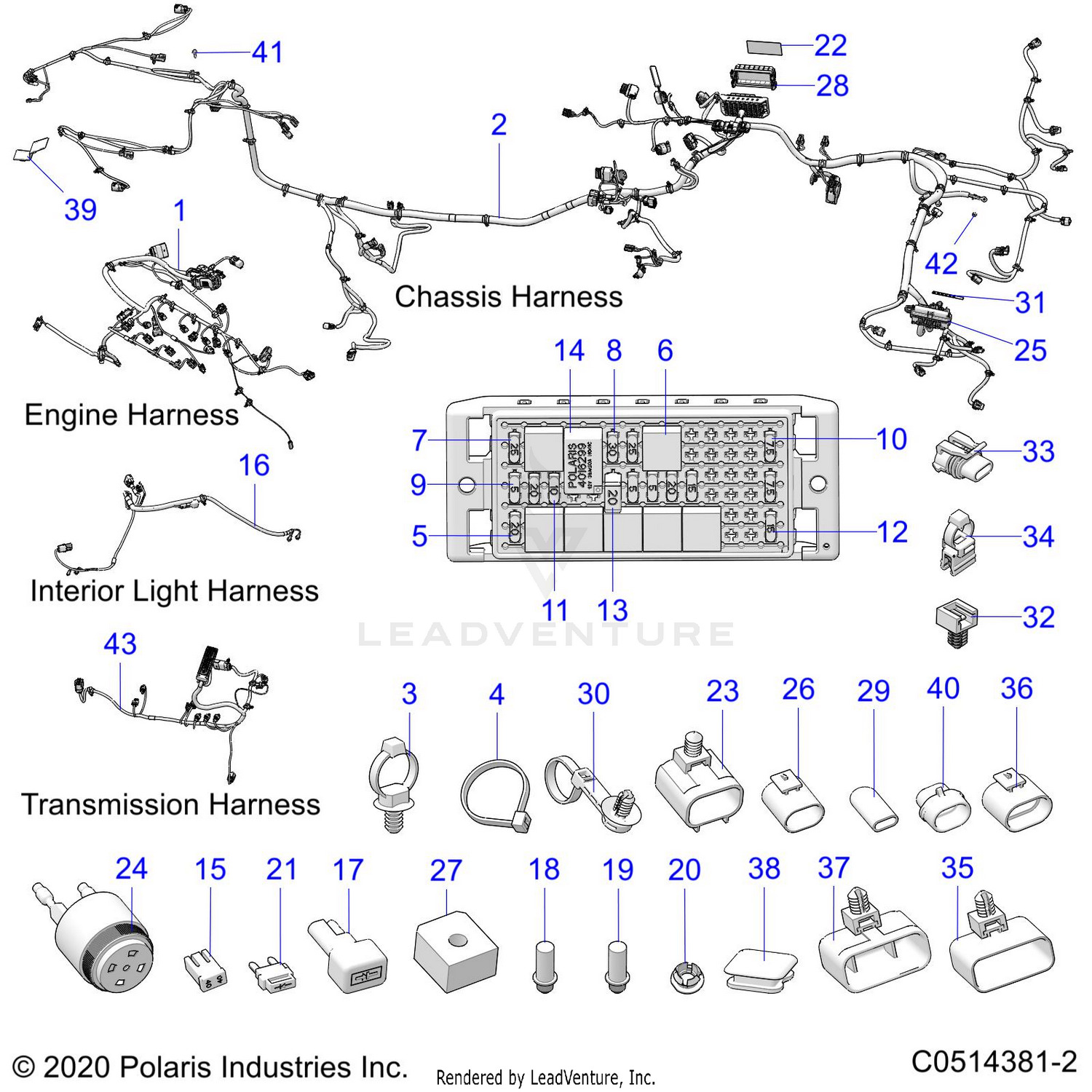 ELECTRICAL, WIRE HARNESS - T21AAPHD/RHB/SHD/THD ALL OPTIONS (C0514381-2)