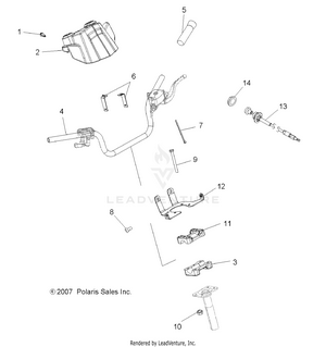 Steering, Handlebar And Controls - A08lh46aq/ax/az (49atvhandlebar08sp300) Schematic