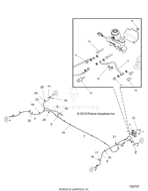 Brakes, Lines And Master Cylinder - R16rda57a1/b1 (700737) Schematic