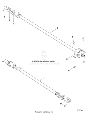 Drive Train, Front Prop Shaft - R16rda57a1/b1 (700741) Schematic