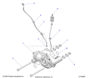 Drive Train, Front Gearcase Mounting - R25xaw1rb9/bd/bm (c730987) Schematic