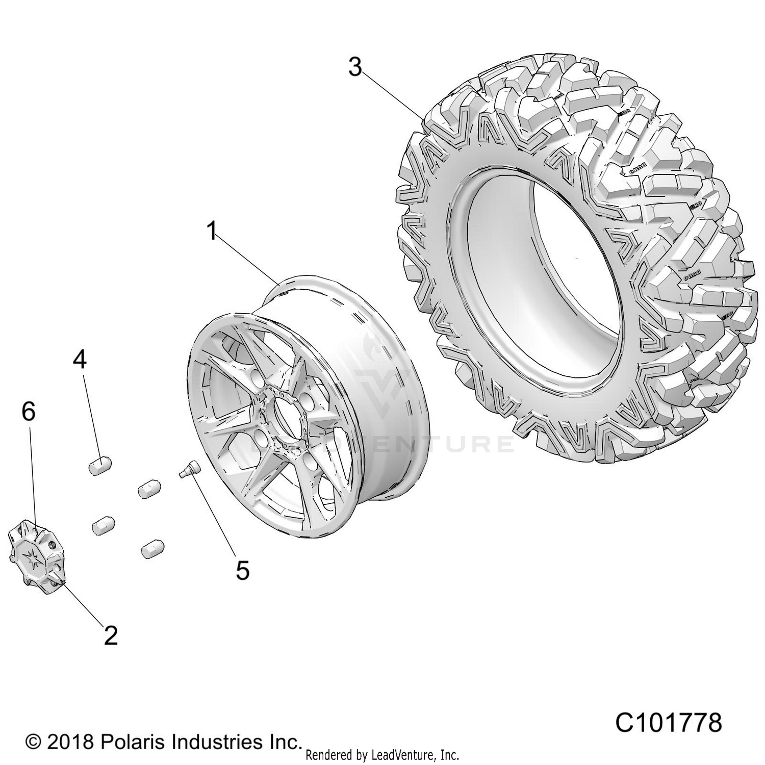 WHEELS, FRONT - A26SLE95FF/CF/EF (C101778)