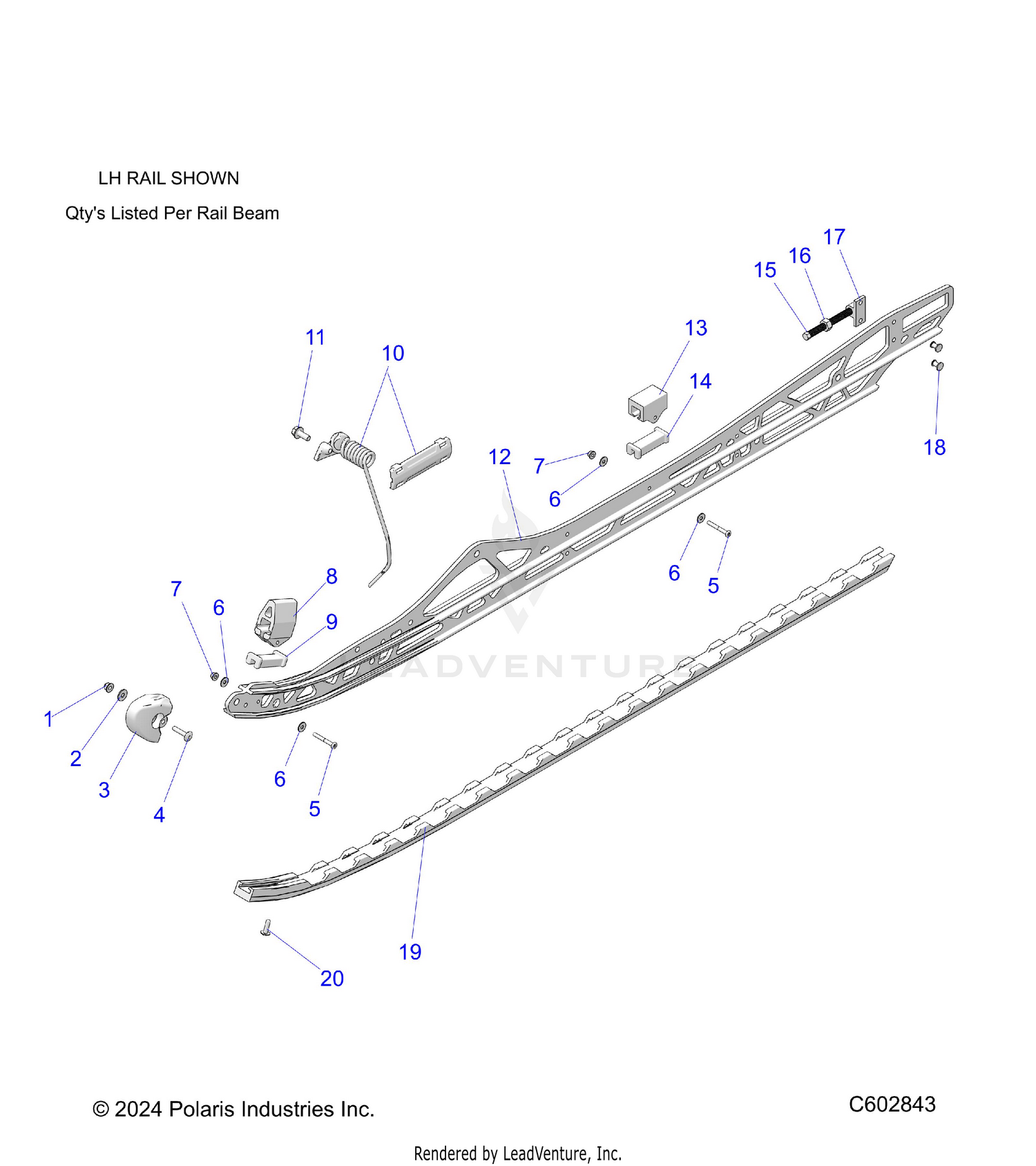 SUSPENSION, RAIL BEAM ASM, LH/RH - S26TLG9BS/BEA (C602843)