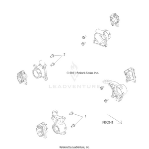 Brakes, Caliper Mounting - R12vh57ad (49atvcalipermtg12rzr570) Schematic