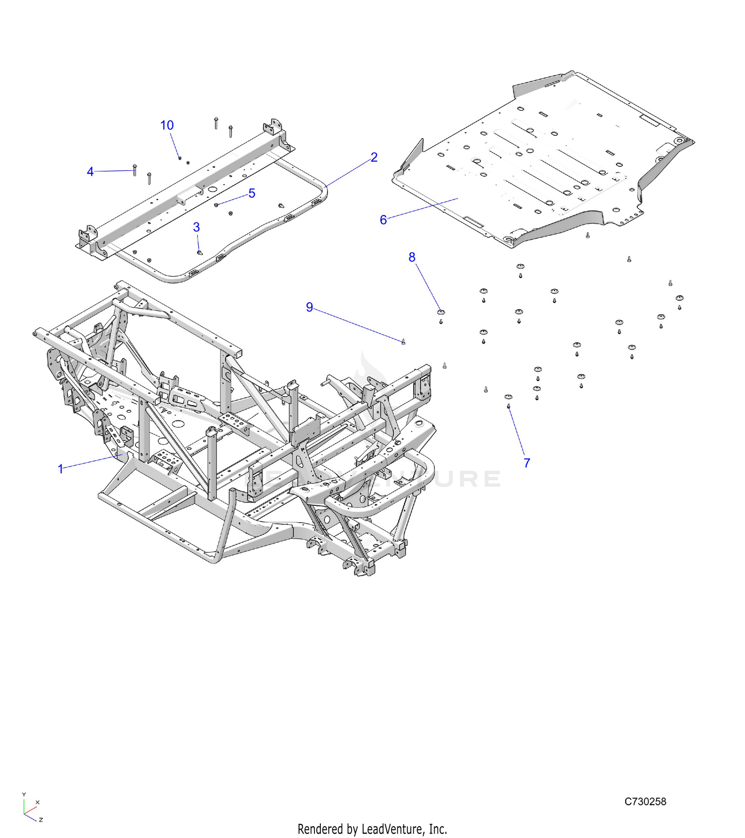 CHASSIS, FRAME  - R26MAU57CP/EP (C730258)