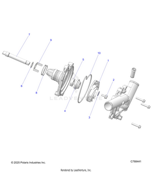 Engine, Waterpump Assembly - R24t6a99a1/b1 T6ead/bd/am/bm/a9/b9 (c788441) Schematic