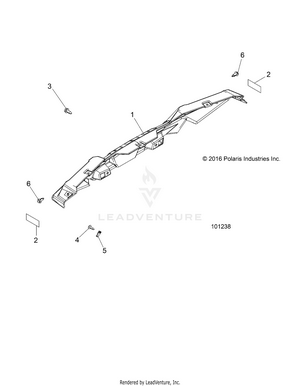Body, Bumper, Rear - A18daa50b7 (101238) Schematic