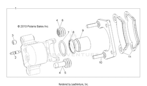 Brakes, Rear Caliper - R14rh76aa/76ac/7eaz (49rgrcaliperrr11500efi) Schematic