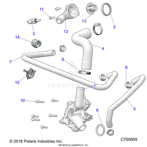Engine, Waterpump And Bypass - R21rsk99a9/ap/aw/b9/bp/bw (c700659) Schematic