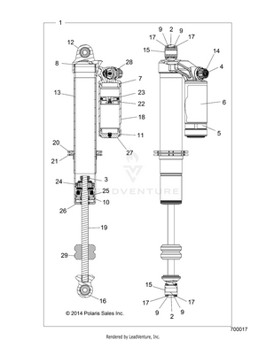 Suspension, Front Shock - Z19vce99am (700017) Schematic