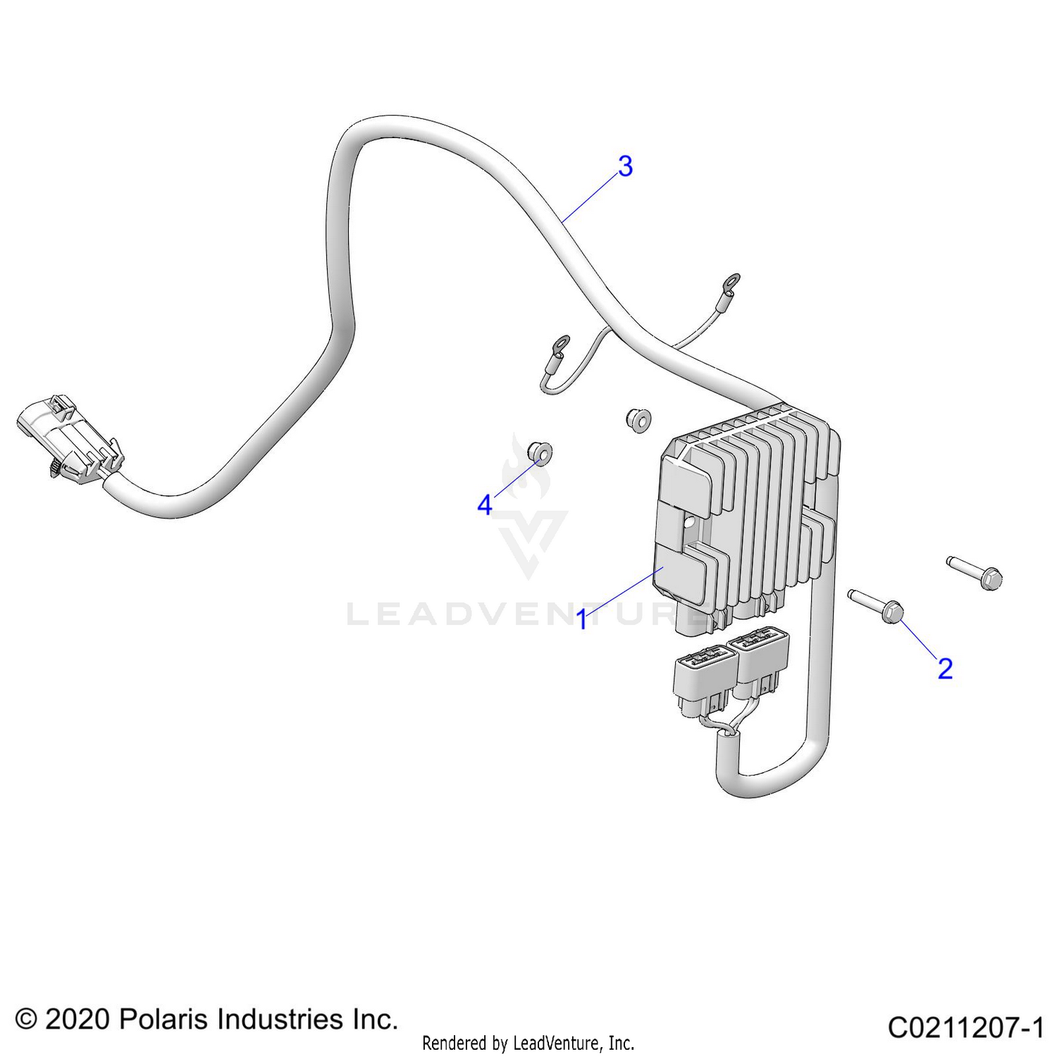 ELECTRICAL, VOLTAGE REGULATOR AND MOUNTING - A26SYY95AK (C0211207-1)