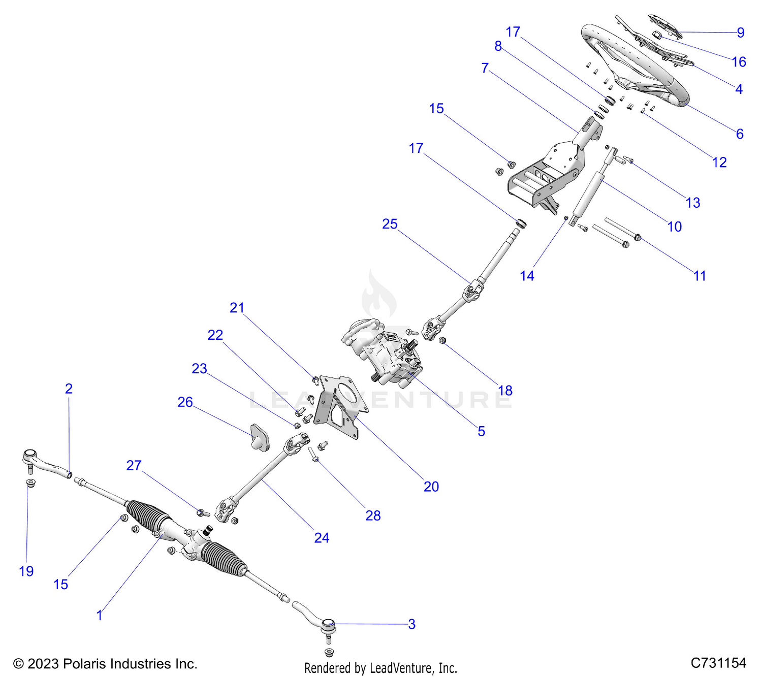 STEERING, STEERING ASM. - R26RRU99FP (C731154)