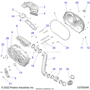 Drive Train, Clutch Cover And Ducting - R24rse99aj/bj/ak/bk/az/bz/a9/b9 (c0705346) Schematic