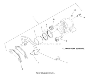 Brakes, Front Caliper - A12zn8efk/efo (49atvbrakerr09spxp850) Schematic