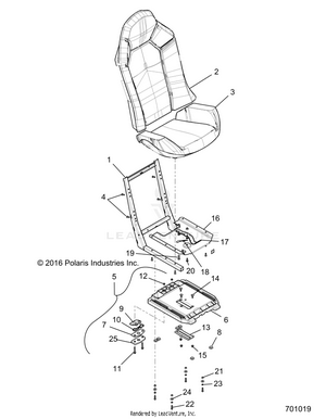 Body, Seat Asm. And Slider - Z19vge99ak/aw/bk/bw (701178) Schematic