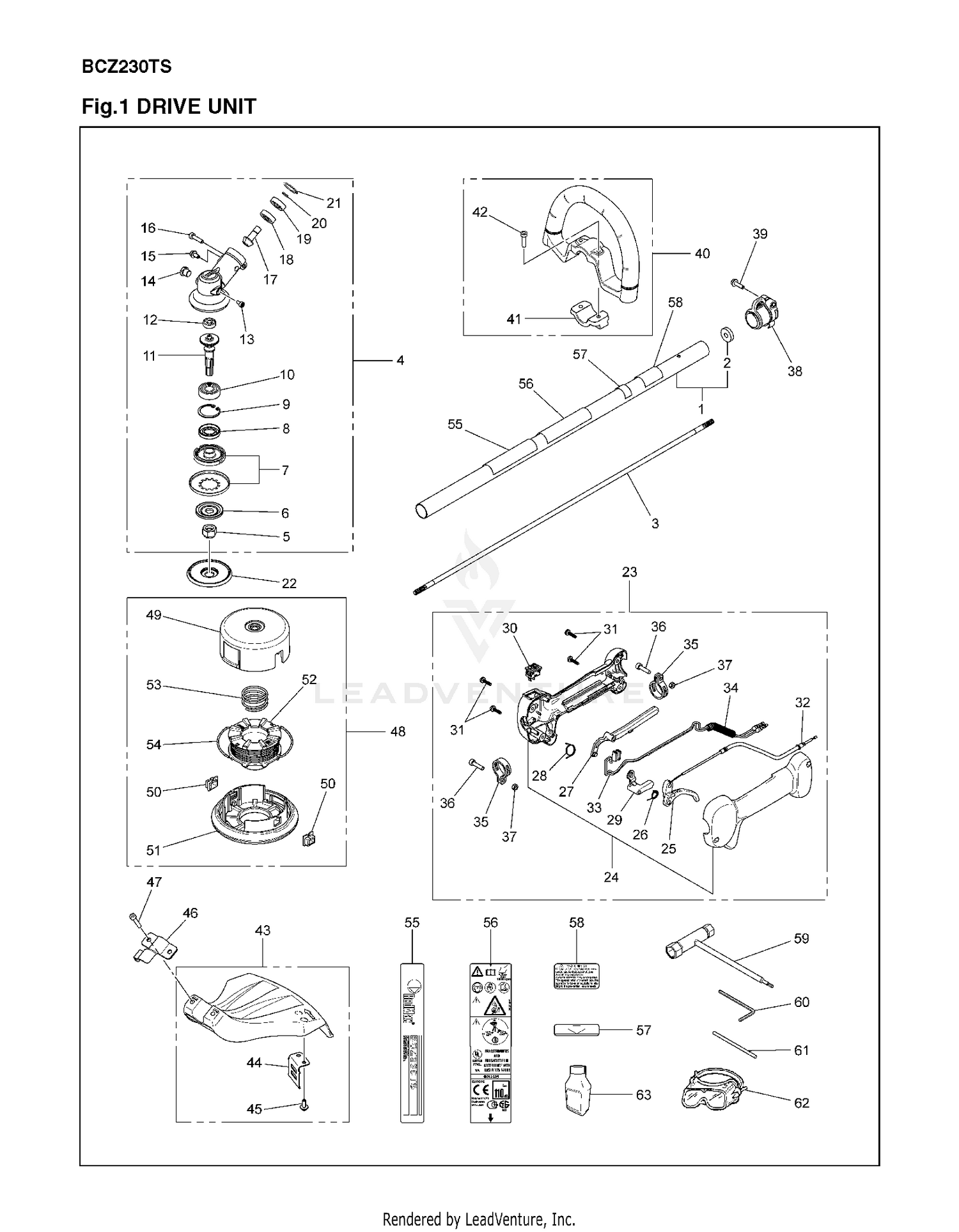 RedMax BCZ230TS - 9671942202 (2014-09) DRIVE