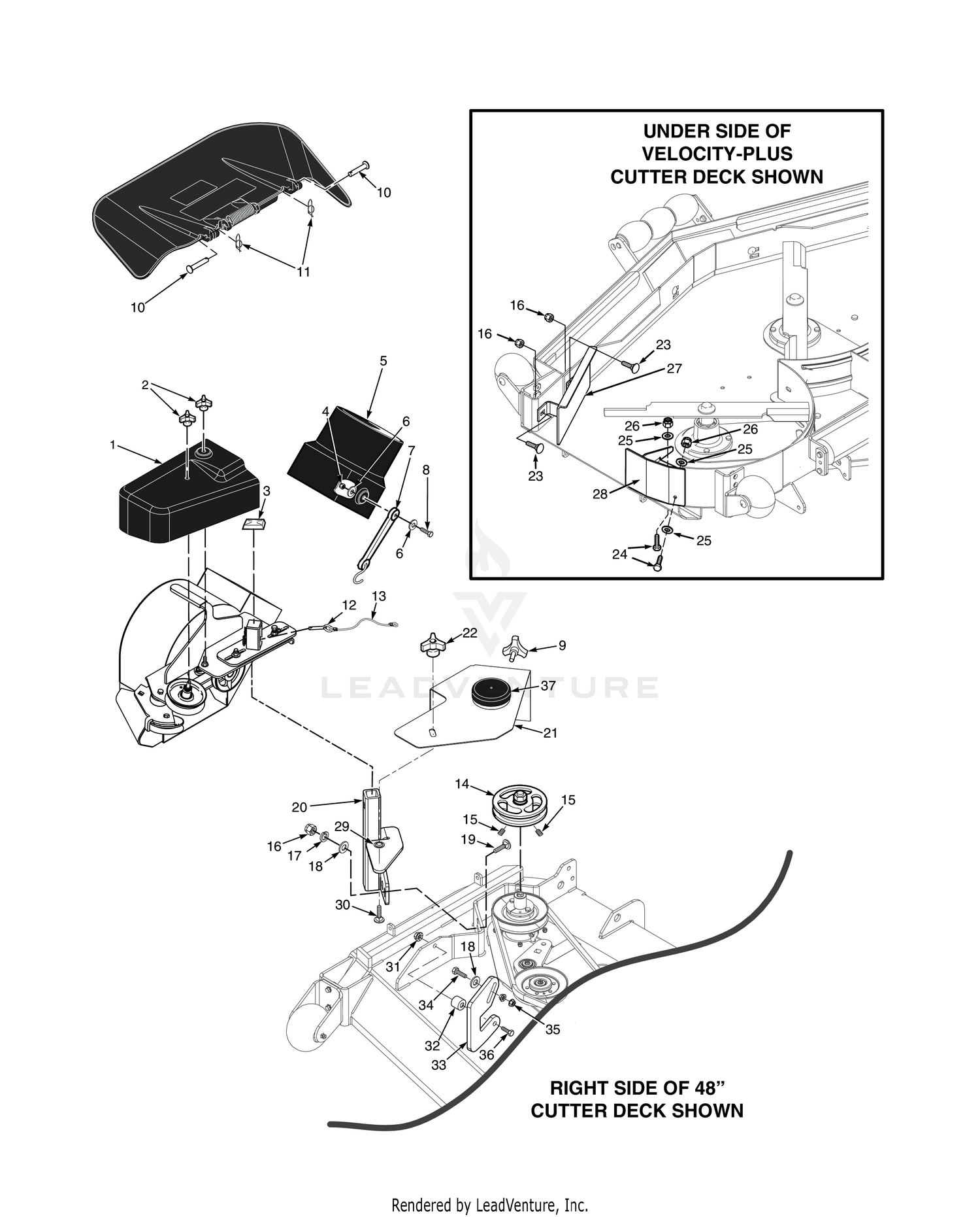 STCII 48"/52" & SCZ 48"/52" BLOWER MOUNTING COMPONENTS