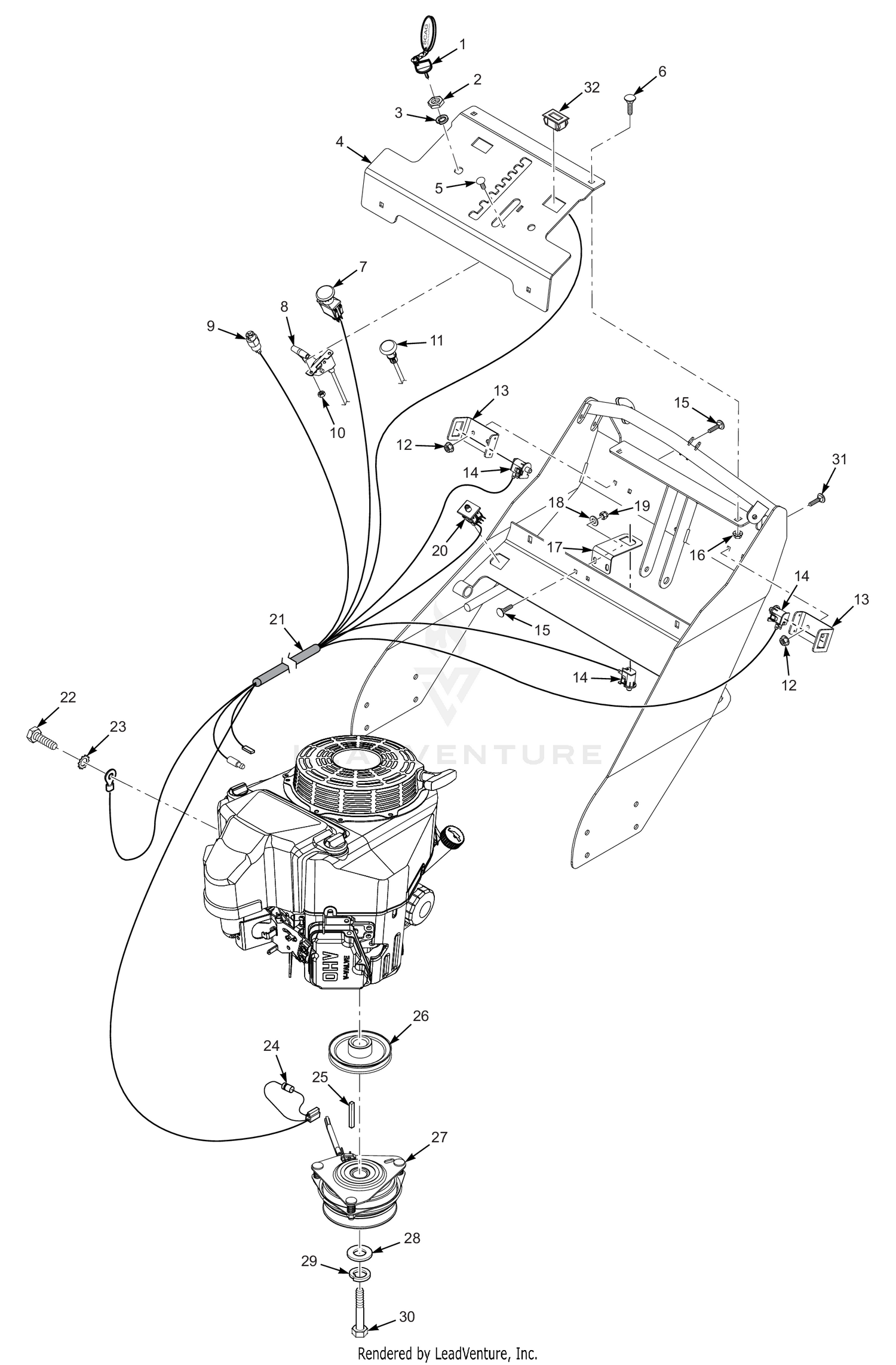 ELECTRICAL SYSTEM AND THROTTLE CONTROL - MANUAL START