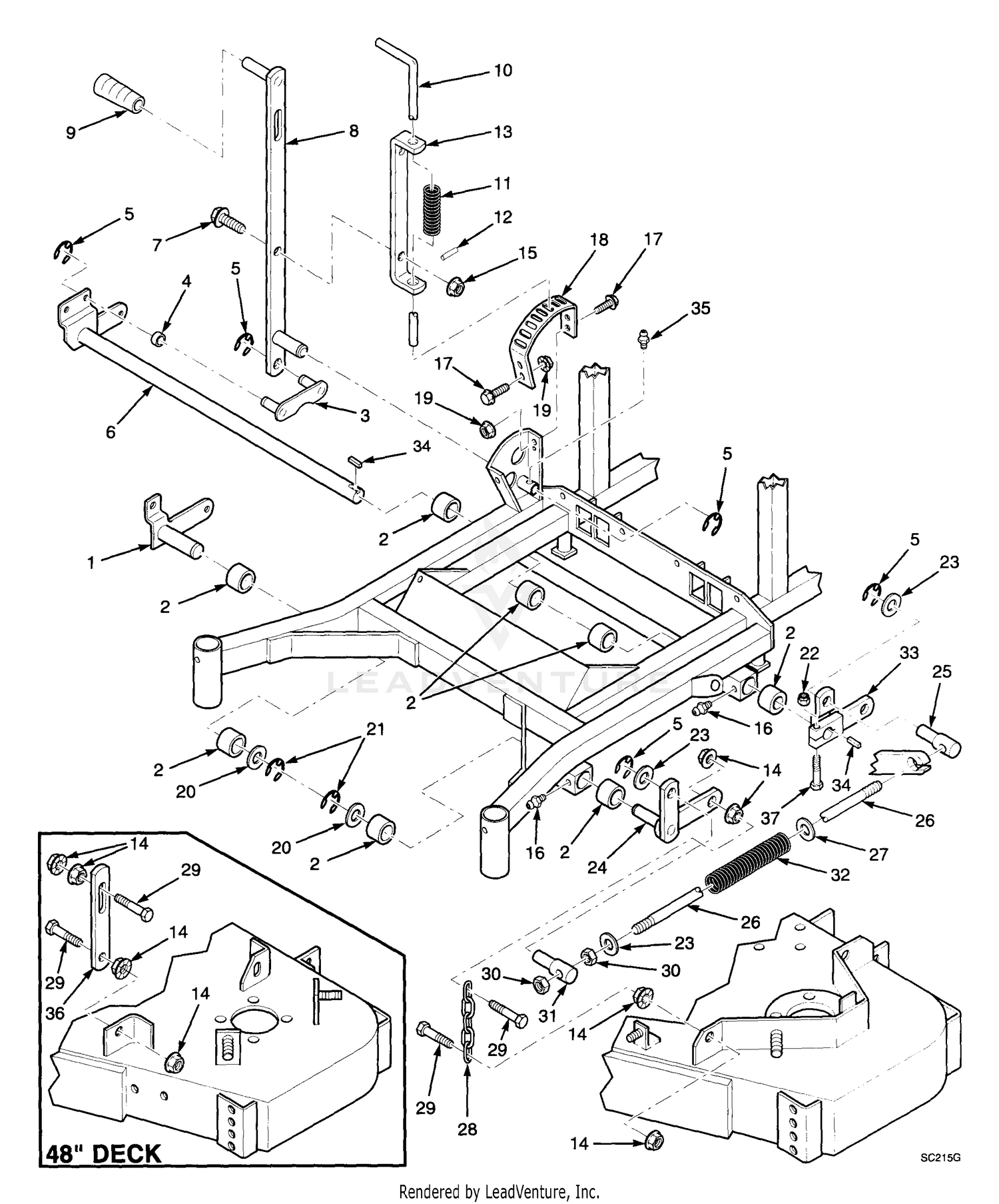 52" & 61" Cutter Deck Controls