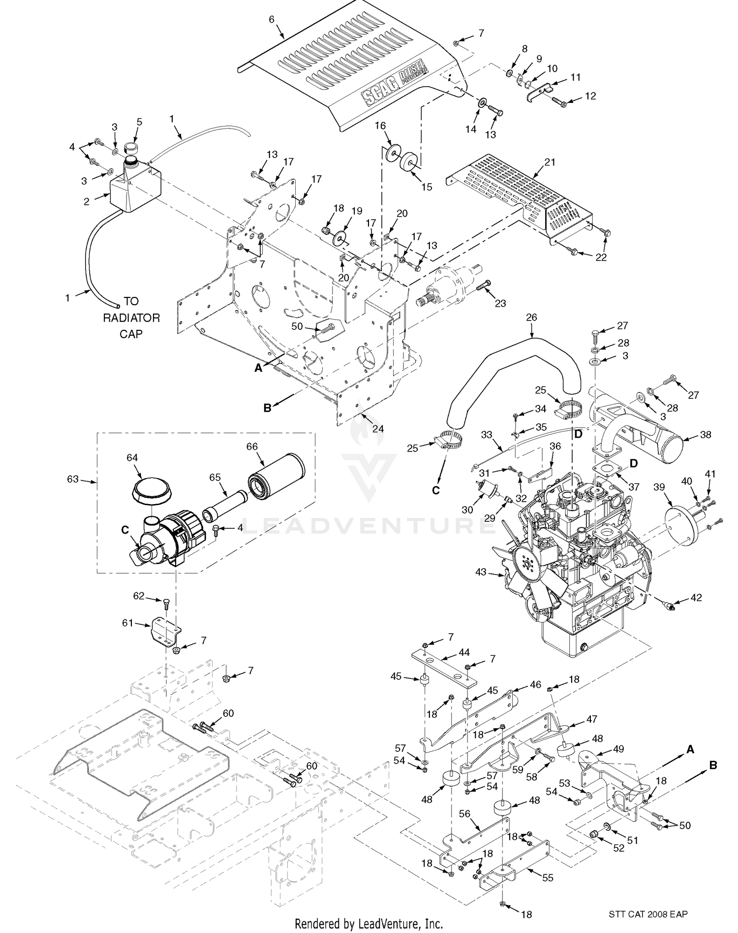 Engine & Attaching Parts - Cat Diesel