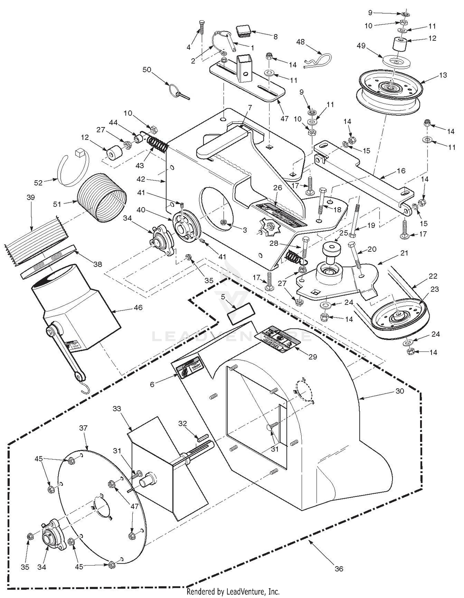 STC 48"/52" Blower Housing Assembly