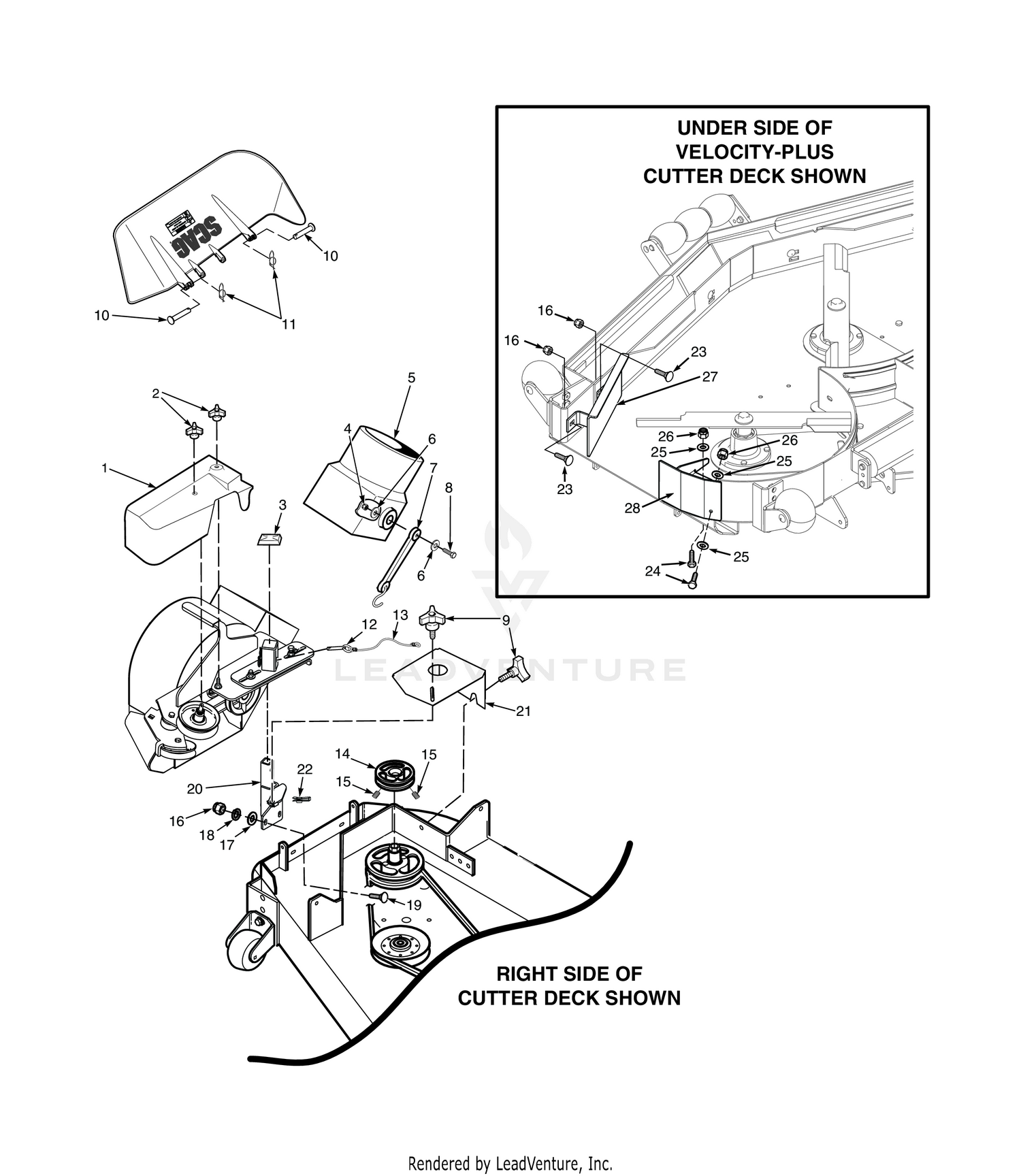 SCZ-61" / SCZII-61" STT 52"/61" & STTII 52"/61" BLOWER MOUNTING COMPONENTS