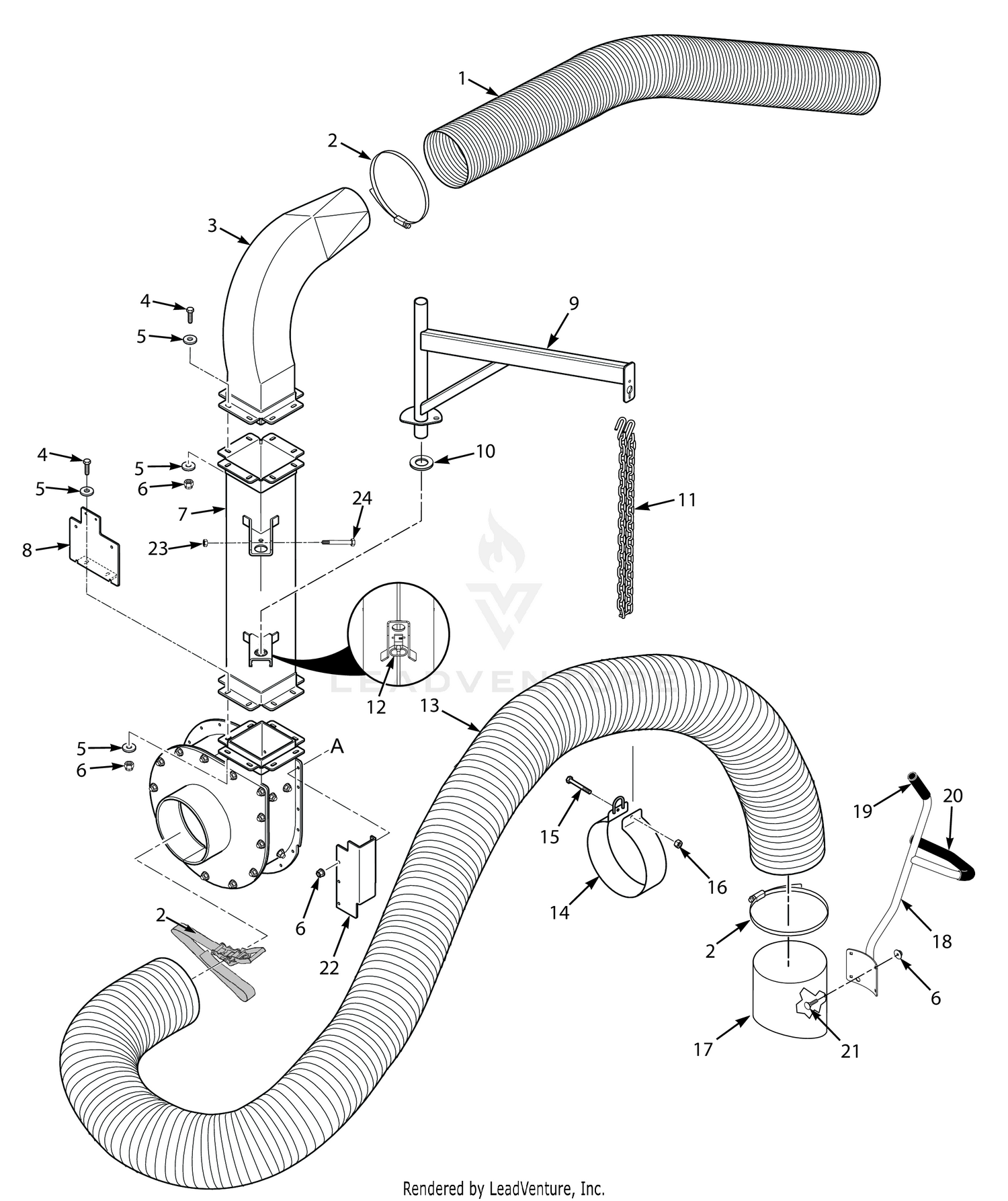 INTAKE AND DISCHARGE ASSEMBLY