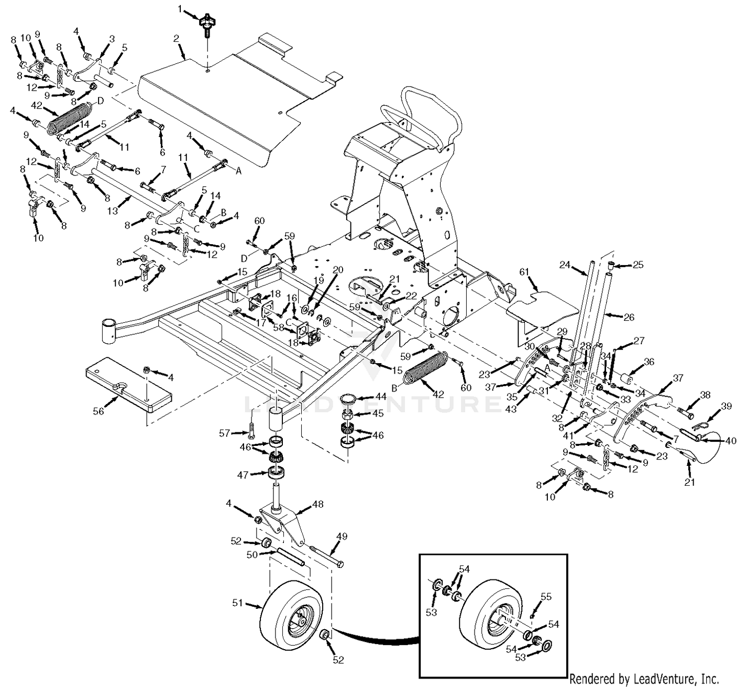 SVR61V Cutter Deck Controls