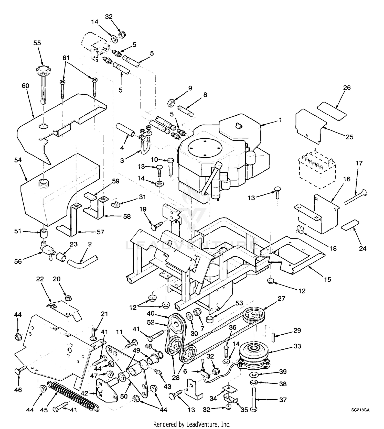 Traction Drive Components For 52" & 61" Models