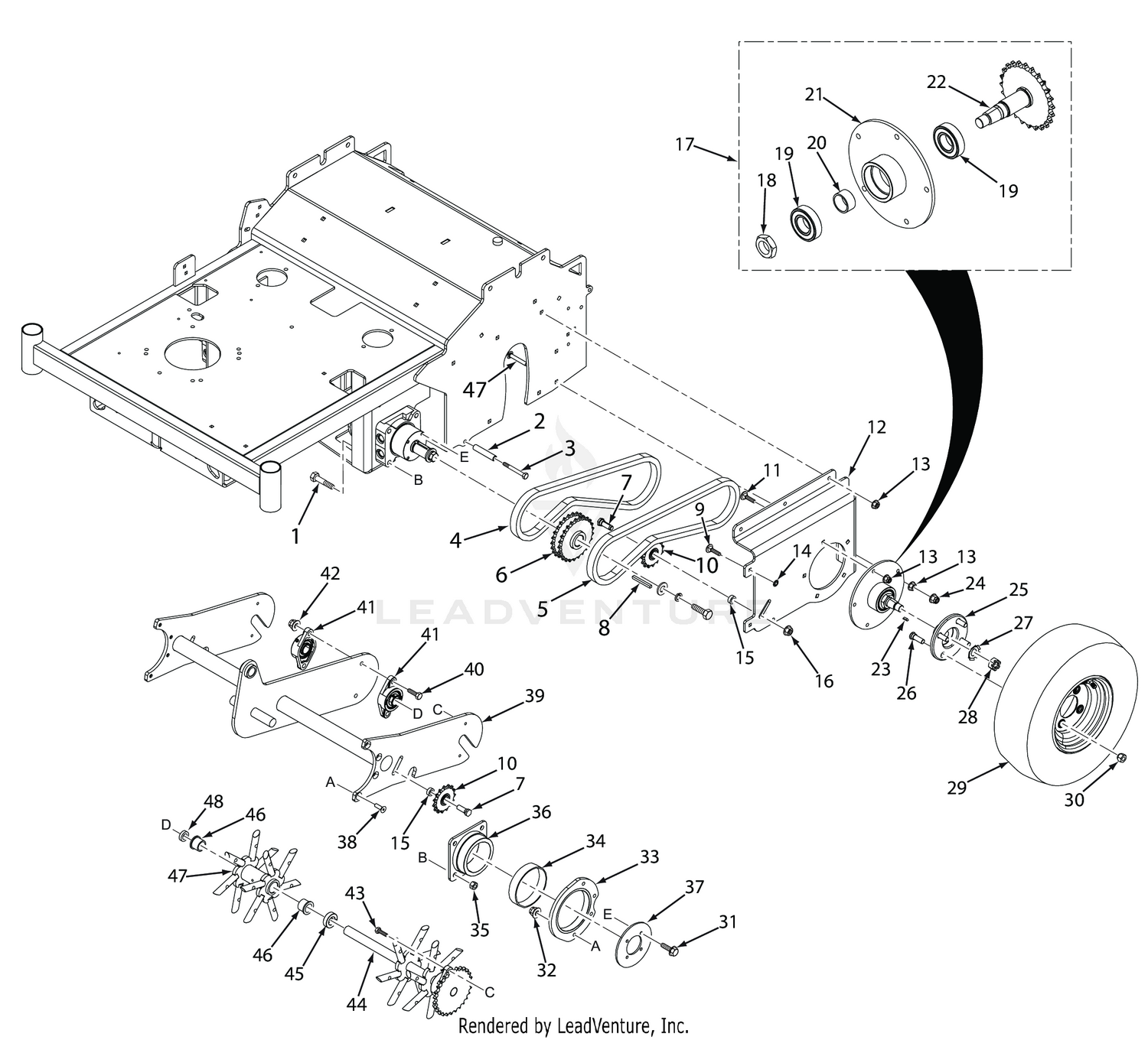 LEFT SIDE TINE WHEEL DRIVE