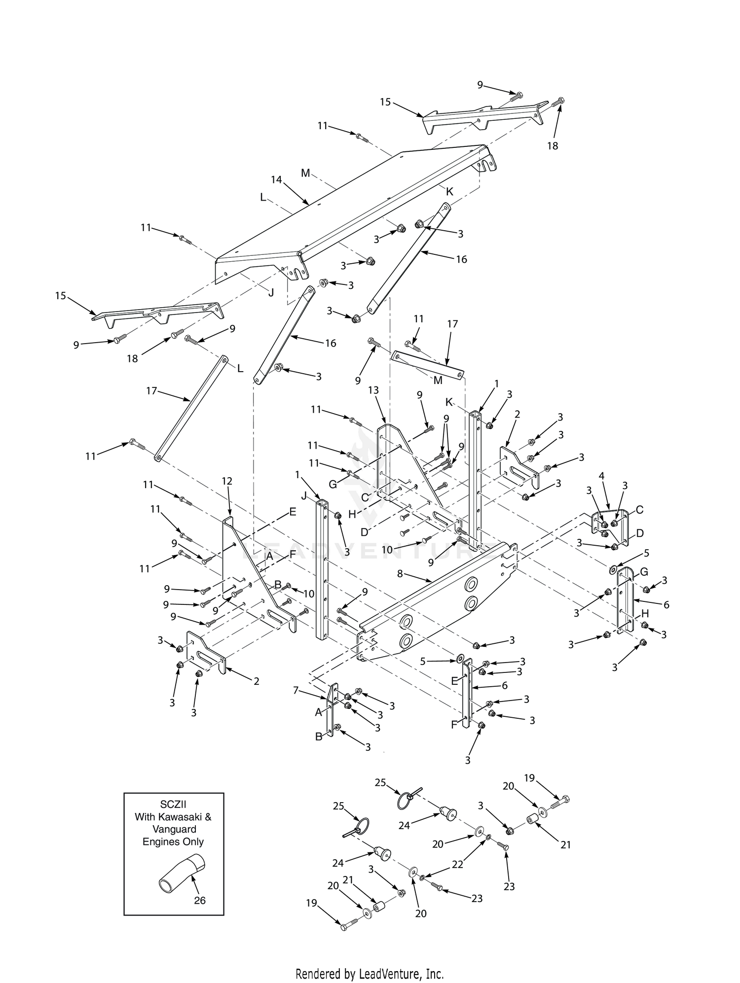 SCZ-61" / SCZII-61" STT 52"/61" & STTII 52"/61" HOPPER COMPONENTS