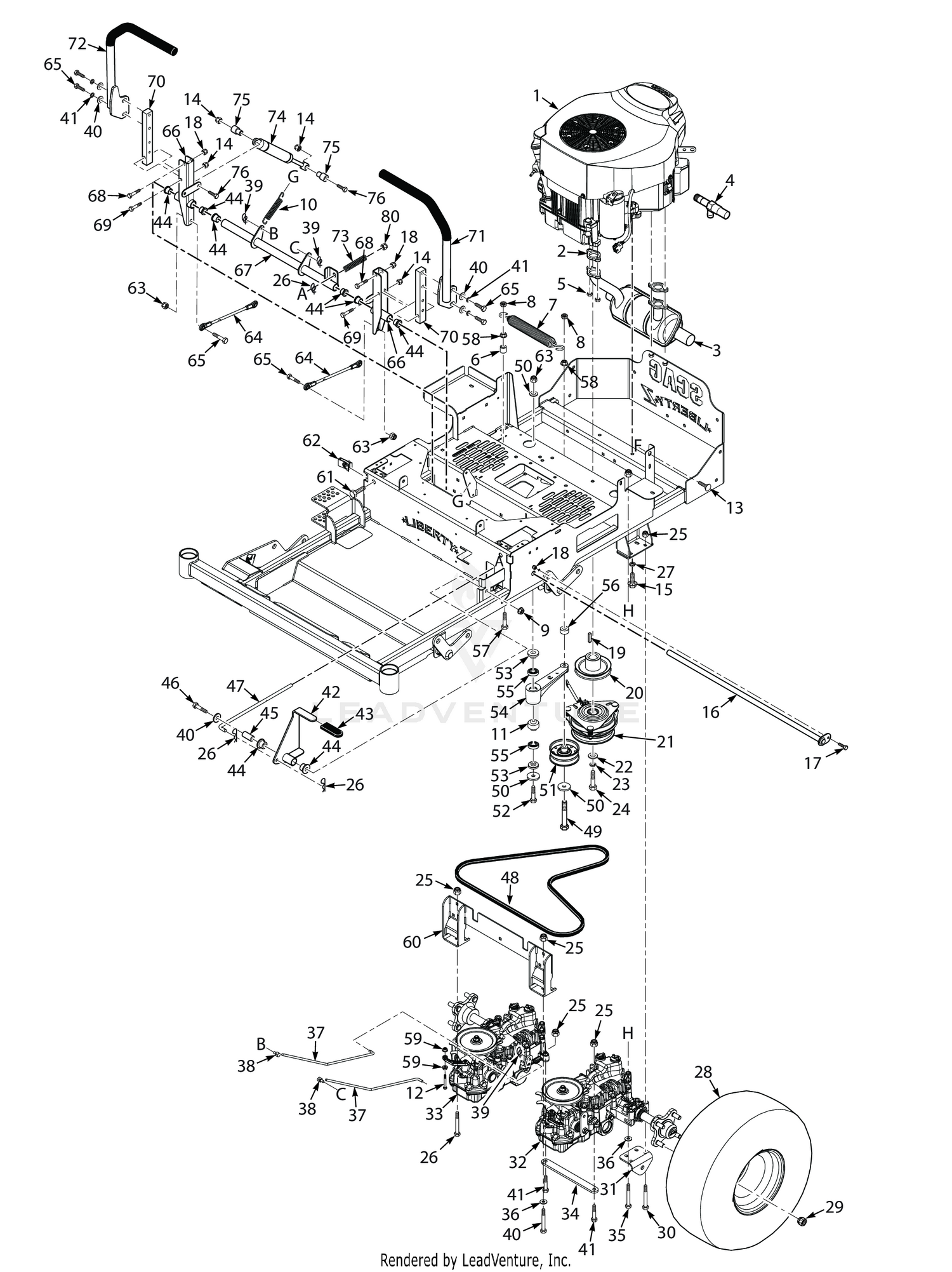 48H DRIVE SYSTEM COMPONENTS - TUFF TORQ AXLES