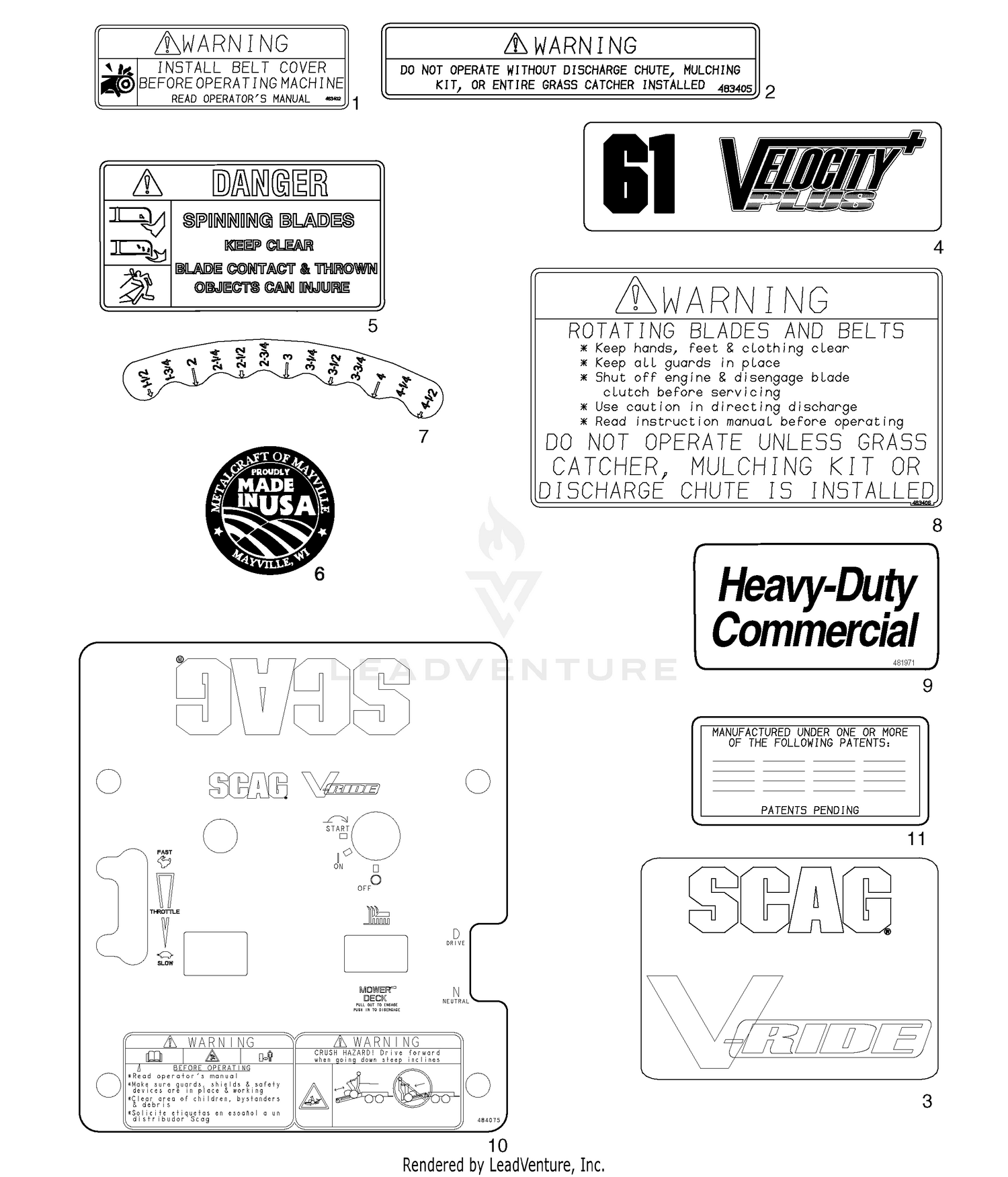 Replacement Decals And Information Plates
