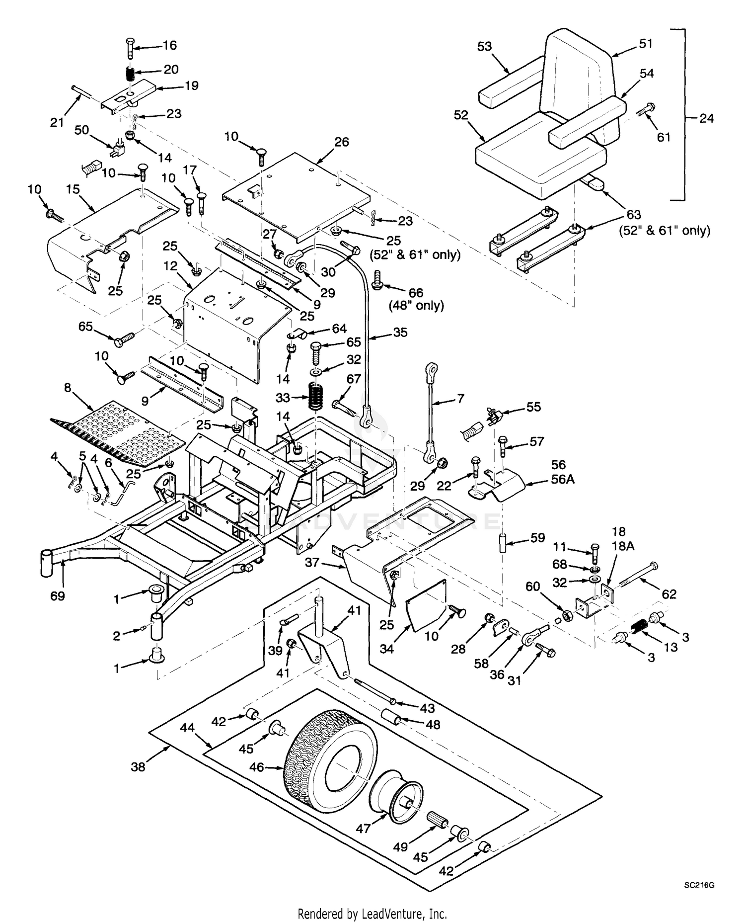 Sheet Metal Components For 48" Model