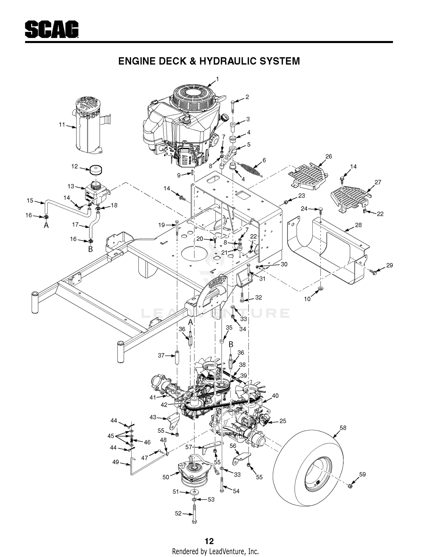 Engine Deck & Hydraulic System