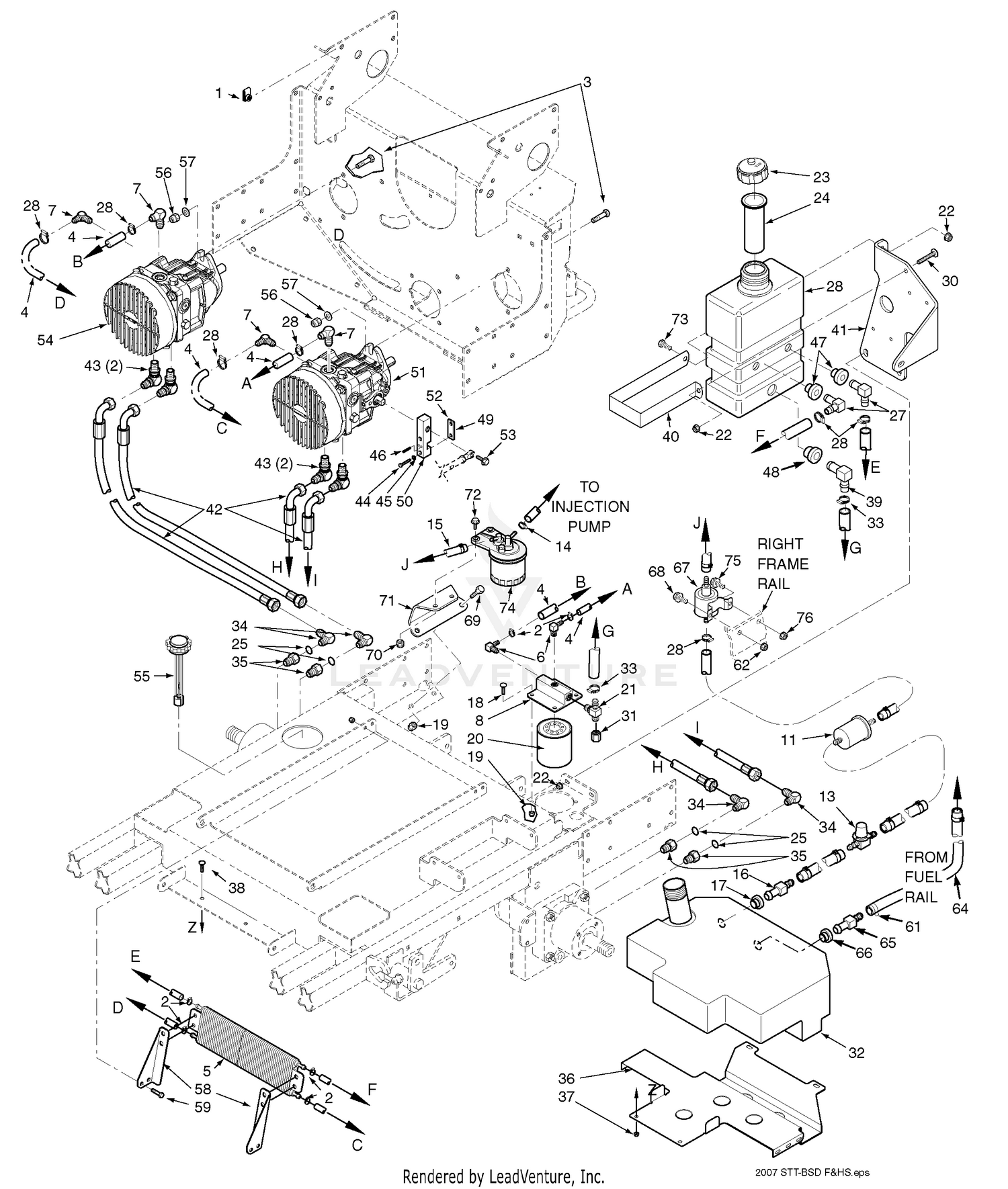 Fuel And Hydraulic System - Kubota Diesel