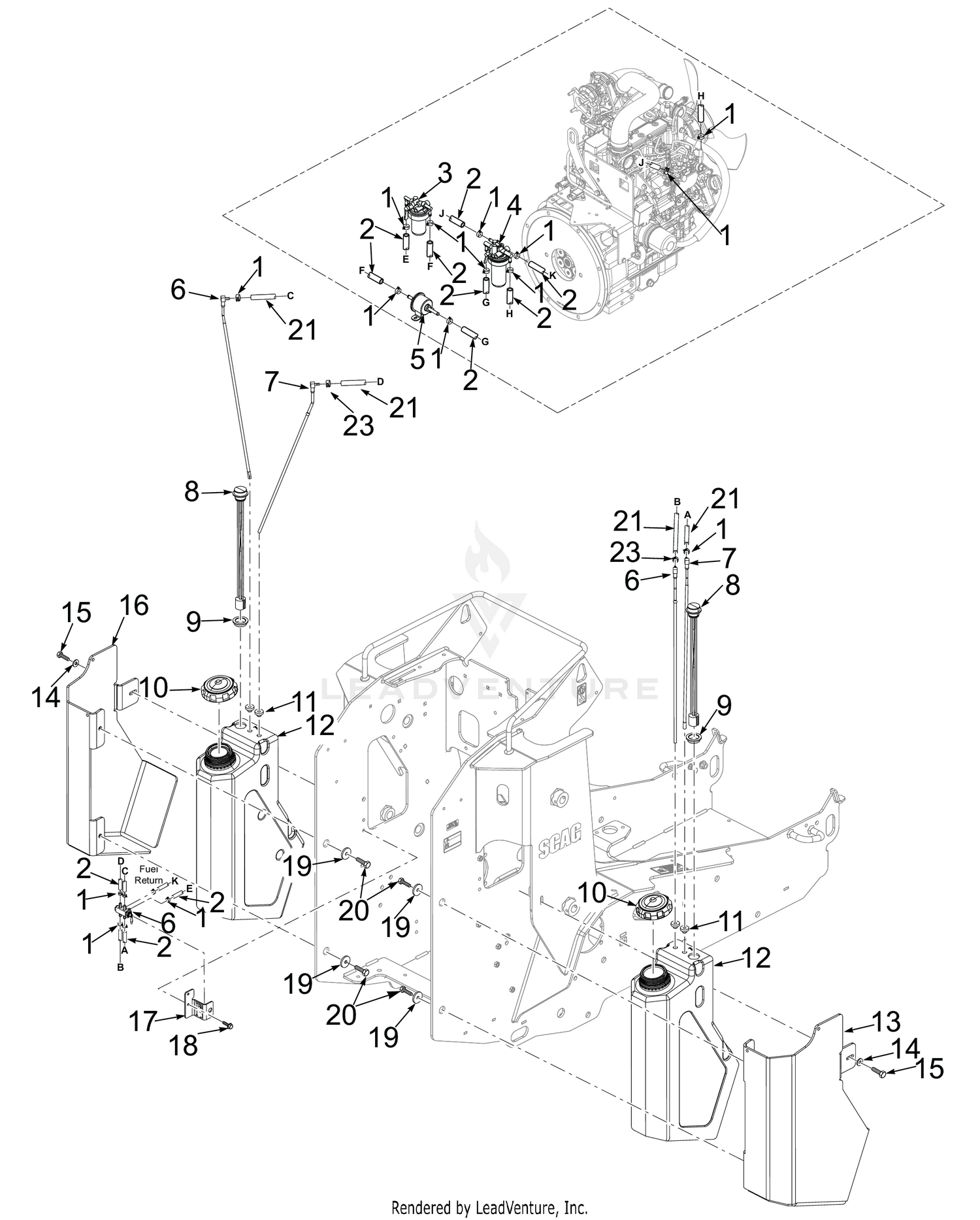 FUEL TANK ASSEMBLY YANMAR
