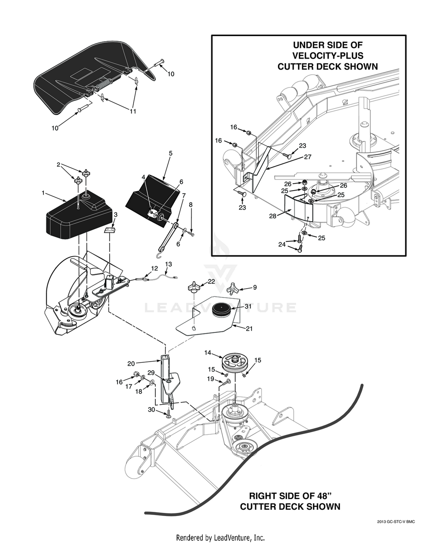 STC-61" & STCII-61" BLOWER MOUNTING COMPONENTS