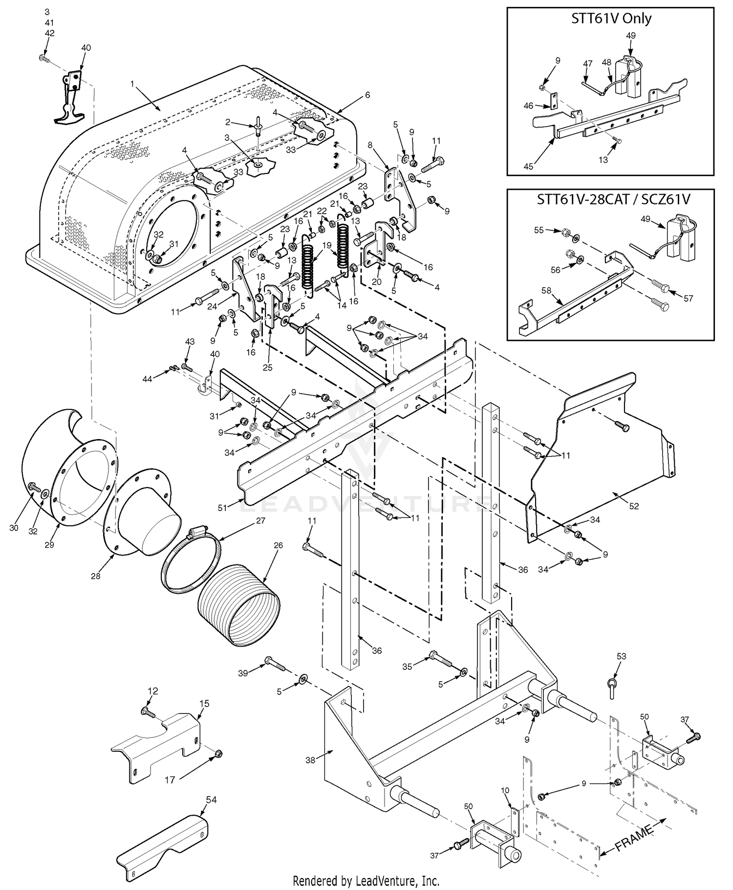 GC-STT/SCZ-61V Bag Support Components