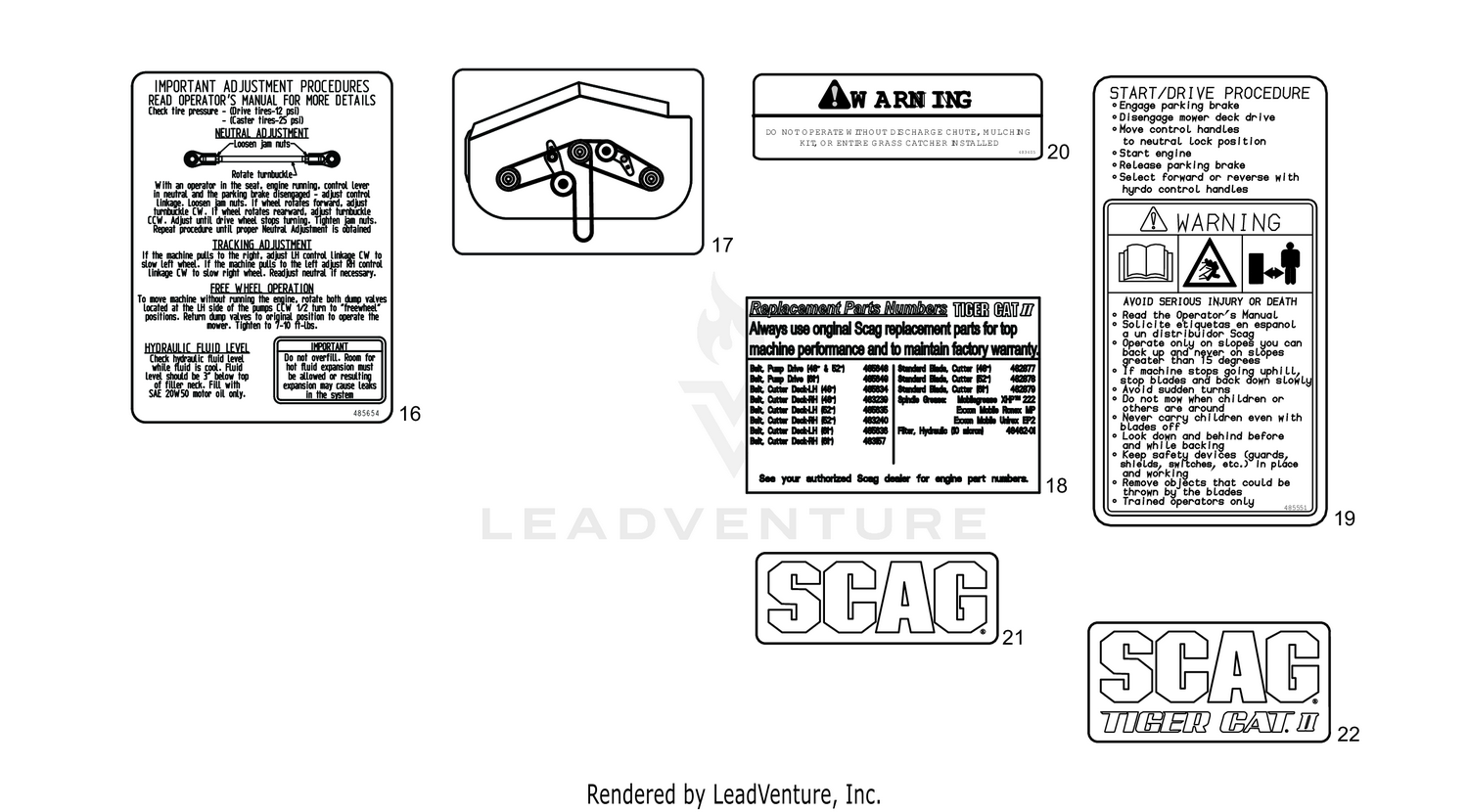 REPLACEMENT DECALS AND INFORMATION PLATES II